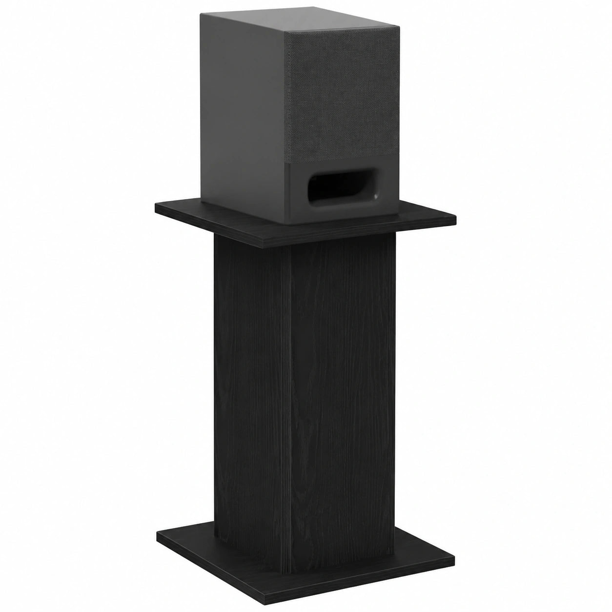 Moderne Lautsprecherständer im Eichen-Design, 2er Set, Schwarz, 60 cm, Perfekt für Ihr Heimkino