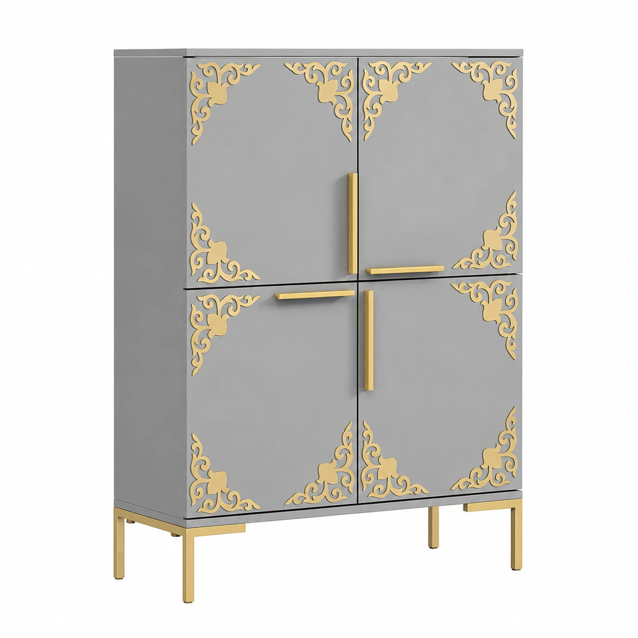 Dekorative 16-teilige Goldene Acrylspiegel-Wandsticker für Wohnzimmer und Schlafzimmer