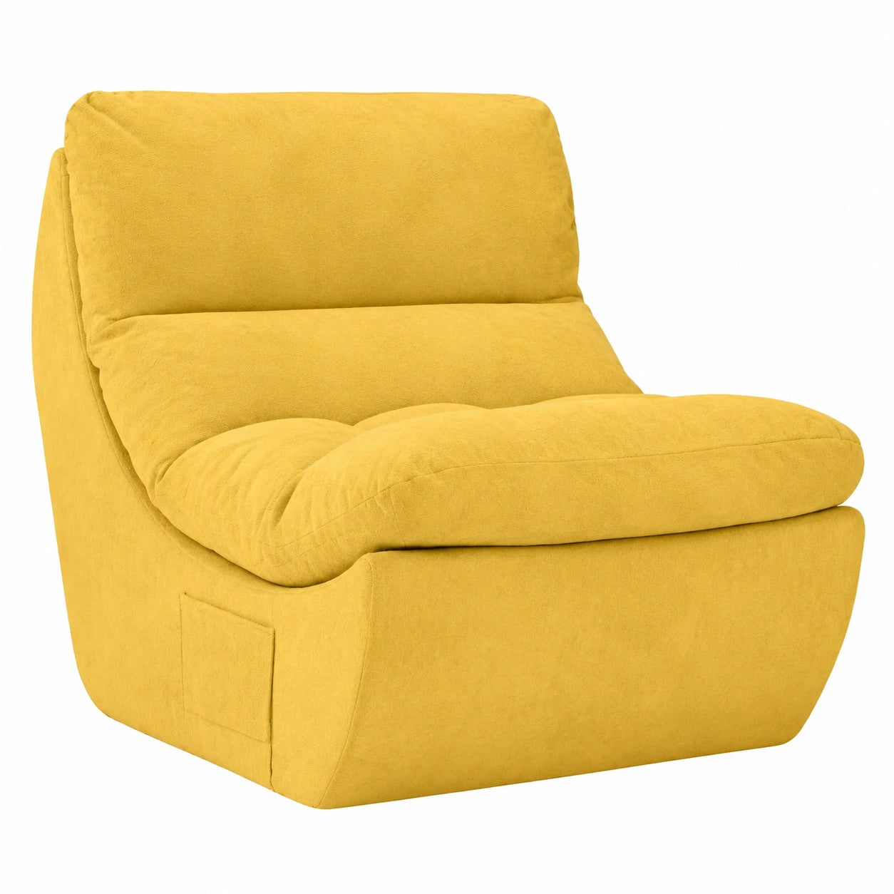 Bequemer Sitzsack mit Memory-Schaum, 1-Sitz Sofa, Leselounge für Wohn- und Schlafzimmer, Sofalandschaft ohne Montage, Gelb