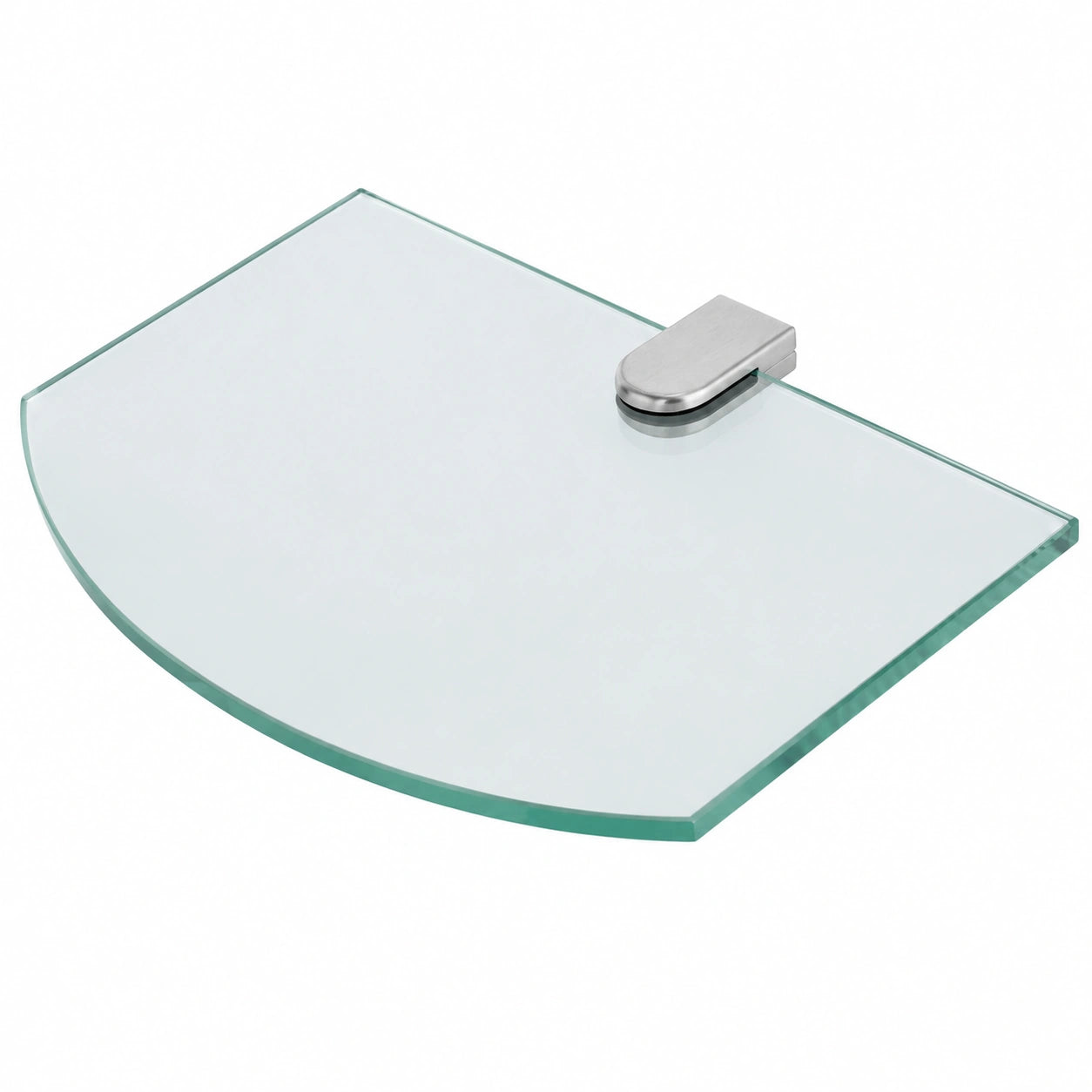 Badezimmer-Wandregal aus Sicherheitsglas, 25x14 cm, 6 mm, Klarglas-Ablage