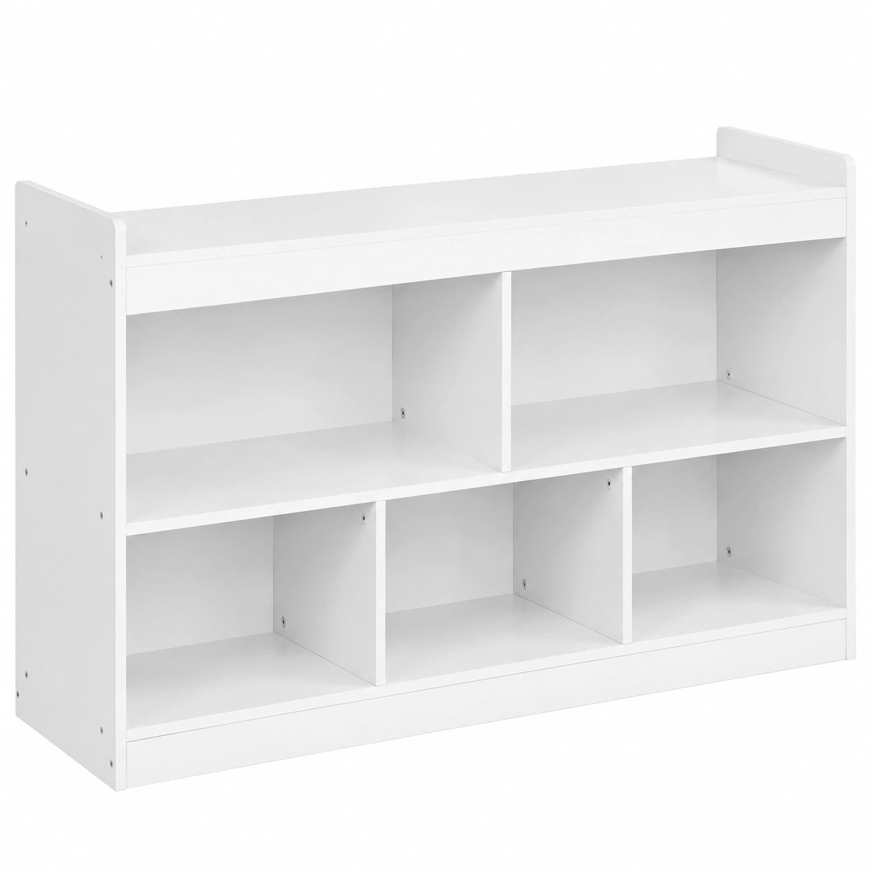 SONGMICS Kinder-Bücherregal, Spielzeug-Aufbewahrung mit 5 offenen Fächern, Montessori-Stil, Wolkenweiß, 30 x 112,2 x 65 cm
