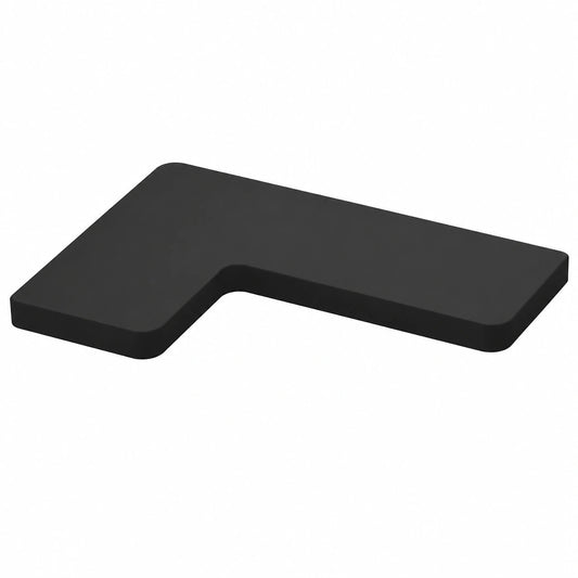 Vicco Curva Eckregal-Set, Schwarz, 40.5 x 2.5 cm, 3-teilig, platzsparend zur Wandmontage