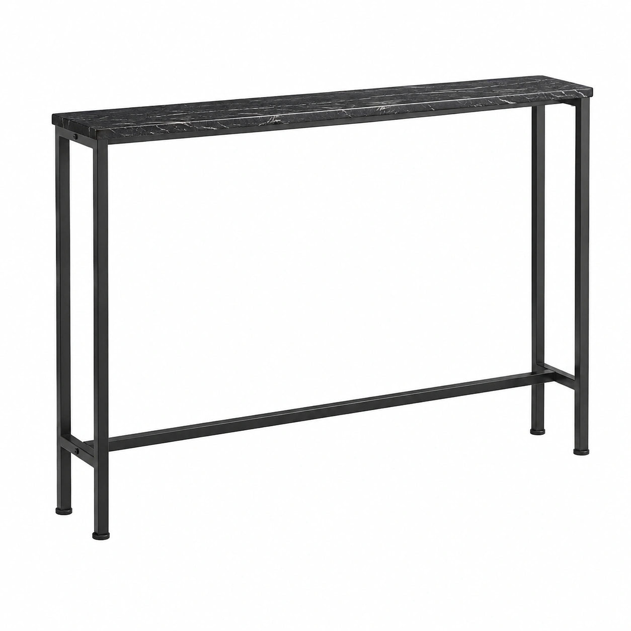 SoBuy Schmaler Konsolentisch für Wohnzimmer oder Flur, Metall, Robust, 120x80x20cm, Schwarz